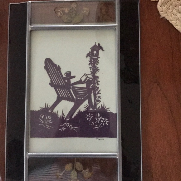 Hand cut Adirondack chair framed in Burnes beach art - Picture 5 of 8